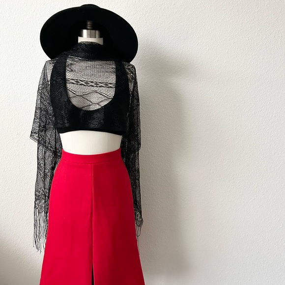 J. CREW RED WOOL MODERN ALINE MINIMALIST SKIRT (0824) - Picture 3 of 7